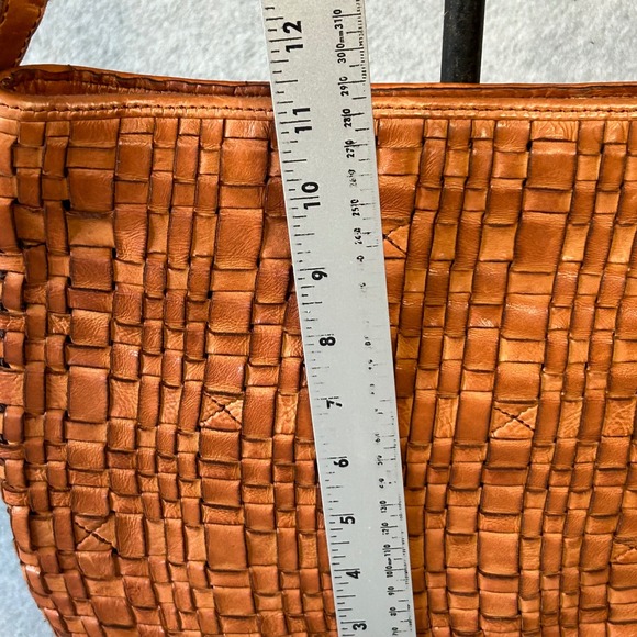 Vilenca Holland Woven Leather Crossbody Bag Shoulder‎ Bag Purse Brown - Picture 4 of 10